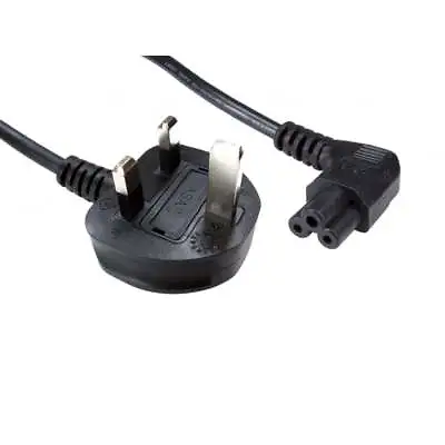 £5.89 • Buy 1.8m Right Angled UK Plug To C5 Clover Leaf Power Cable Cloverleaf Mains Lead