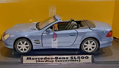 Motor Works Mercedez-Benz SL500 Blue Hardtop Convertible 1:18 Scale • $29.75