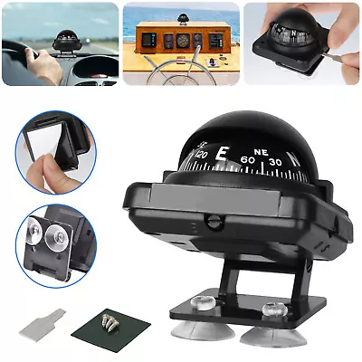 Magnetic Car Dashboard Navigation Compass Ball Adjustable For Boat Marine Truck • $9.48