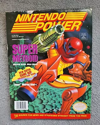 Nintendo Power Magazine Vol 60 May 1994 Super Metroid W/ Poster & Cards READ • $10