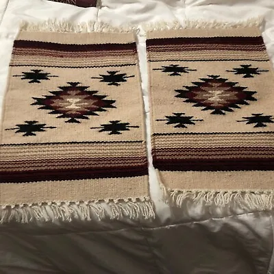 Pair Of Native American Mexican Vintage Mats Handmade • $24.99