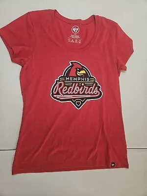 Womens Memphis Redbirds T Shirt Medium Red Minor League Baseball Tee Scoop Neck • $19.99