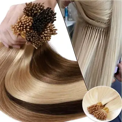 100% Remy Human Hair Extensions I TIP Stick Tip Real Remy Human Hair 1G THICK • $66.73
