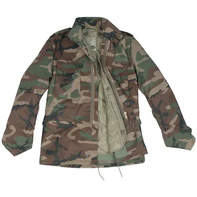 M65 Field Combat Army M-65 Mens Jacket Military Winter Coat Woodland Camo S-5XL • $118.95