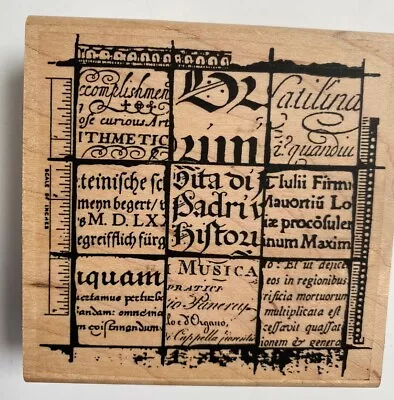 Limited Edition Measure Squares Collage Mixed Media  2002 Rubber Stamp • $8.95