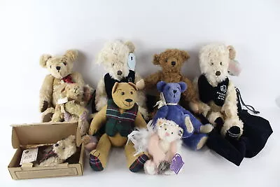 Mohair Artist Bears Handmade Jointed Inc Bagged Curly Glass Eyes Tags Joblot • £28