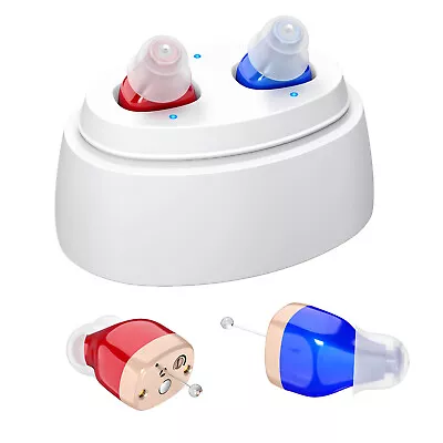 Mini Digital Rechargeable Hearing Aids Invisible In Ear Sound Amplifier ITE • $38.99