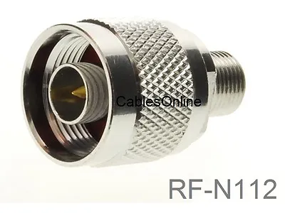 F-Type Female To N-Type Male Antenna RF Adapter CablesOnline RF-N112 • $5.95