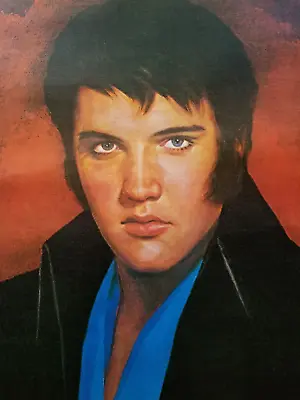 1979 Elvis Presley Canvas Signed By Lawrence Williams Portraits Of The Stars • $65