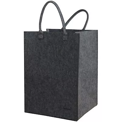 100L Felt Laundry Collector 43x38x60cm XL Universal Felt Bag Folding Laundry Basket • £2.56