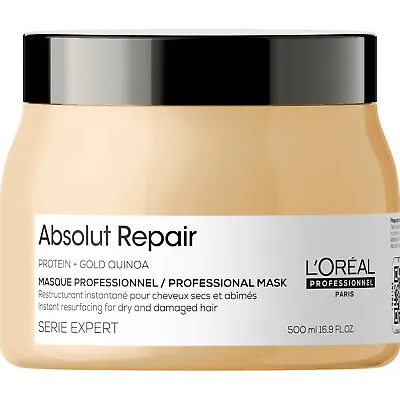 L'Oreal Serie Expert Absolut Repair Mask 500ml For Damaged / Thick Hair • £29.55