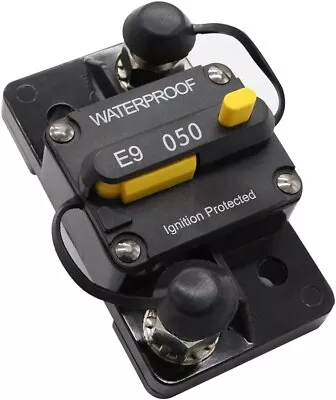 50 Amp Waterproof Circuit Breaker Auto Marine Solar 12-48V DC Manual Reset NEW • $11.99