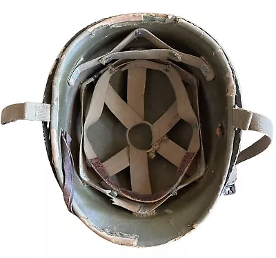 US WWII WW2 M1 Military Helmet W/ Hawley Liner Painted Number And Initials • $325