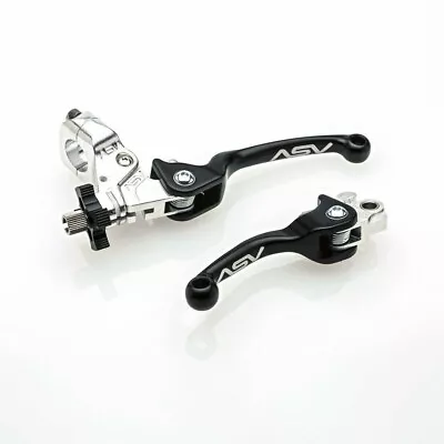 ASV F2 PAIR PACK Off-Road Dirt Folding Brake & Clutch Levers # BCF21306YSX Black • $125