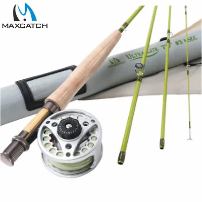 Maxcatch 1/2/3WT Fly Rod Combo Medium-Fast Fly Fishing Rod & Fly Reel & Fly Line • $70