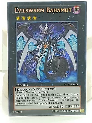 2 Yu-Gi-Oh!- Evilswarm Bahamut- HA07-EN024 - M/NM - Secret Rare - 1st Ed.       • $19.99