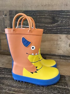 Cat & Jack Toddler Boy's Waterproof Rainboot Leif Orange Size 8 NWT • $17.99