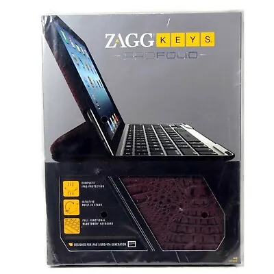 $99.95 • Buy Zagg Case For Ipad 4 3 2 Folio Keyboard Key Profolio Alligator New Folpallslv101