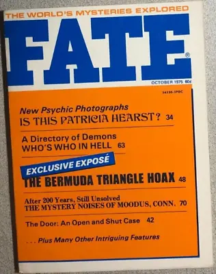 FATE Digest October 1975 UFOs Ghosts Psychics Patricia Hearst? Etc. • $14.99
