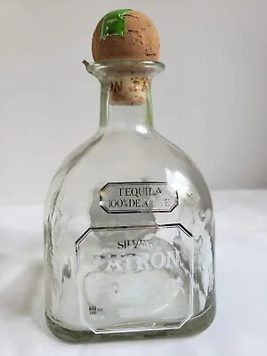 Patron Silver Tequila Bottle Empty With Cork # OSSH • $2.95