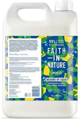 Faith In Nature Lemon Washing Up Liquid 5 Ltr • £25.72