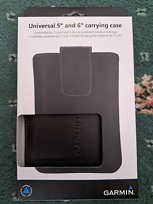 GARMIN 5  & 6  Black Universal Sat Nav Carrying Case Sleeve With Magnetic Catch • £9.99