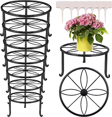 7-Pack Metal Plant Stands Plant Stand Outdoor Clearance Anti-Rust Iron Flower  • $29.87