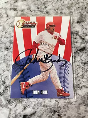 1996 Team Nabisco All-Stars JOHN KRUK Autograph Philadelphia Phillies Auto Rare! • $8.99