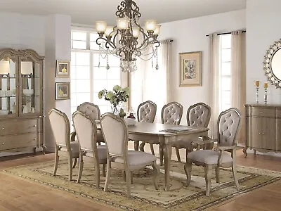 NEW Traditional Taupe Finish Dining Room 9PC Rectangular Table Chairs Set ICA7 • $3543.86
