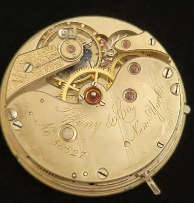 Minty Rare 1906 Tiffany & Co. Of New York 21 Jewel 35.45mm Pocket Watch Movement • $0.99