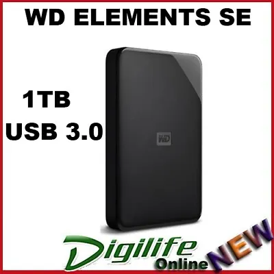 WD Elements SE 1TB USB 3.0 Portable External Hard Drive • $114