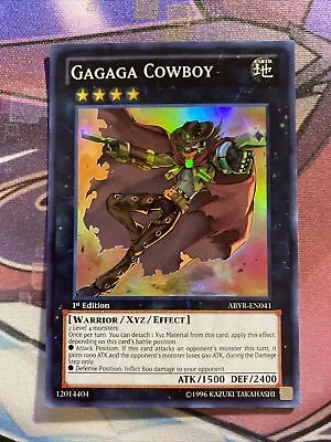 (DB) Gagaga Cowboy ABYR-EN041 - Super Rare 1st Ed - Yu-Gi-Oh! Card VLP • $5.50