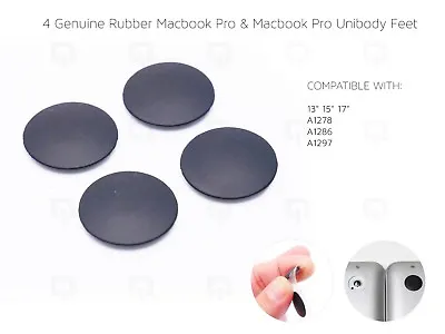 £4.99 • Buy Apple MacBook Pro Unibody REAL Rubber Feet & Strong Adhesive A1278 A1286 A1297