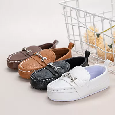 Newborn Baby Boy Pram Shoes Infant Casual Shoes Toddler Child PreWalker Trainers • £4.99