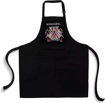 Waterproof Nail Tech Apron With Pockets Adjustable Manicurist Apron For Women • $25.01