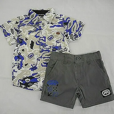 Toddler/Boys Ecko Unltd. $40 Casual S.S. Shirt & Shorts 2Pc Set Sizes 2T - 7 • $14