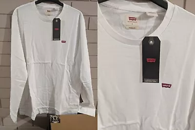 LEVI'S Original HOUSEMARK Long Sleeve STANDARD FIT T-Shirt(WHITE)22 PTP(L)RRP£30 • £15.99