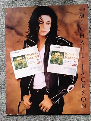 Michael Jackson Pepsi Presents Dangerous Programme With Tickets- 1992 • $111.90