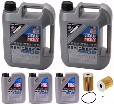 Oil Change Kit W/Liqui Moly Top Tech 4605 5W-30 Full Sythetic + MAHLE Oil Filter • $184.48