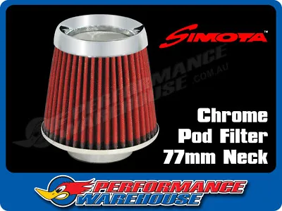 $19.42 • Buy Simota Pod Air Filter W/Stainless Steel Mesh Top Red Element 77mm Neck