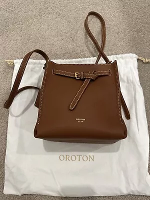 Oroton Margot Mini Bucket Crossbody Bag - Whiskey - Brand New • $200