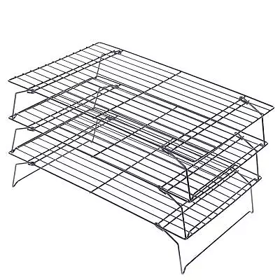 3 Tier Stackable Cake Stand Baking Cooling Rack Three Level Cooking Bake Tray • £11.99