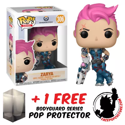 $17.95 • Buy Funko Pop Overwatch Zarya #306 Vinyl Figure + Free Pop Protector