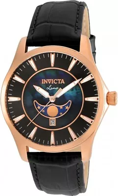 Invicta VintageMoonphase Black Dial  Men's Watch 23130 • $62.22