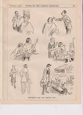 £1.99 • Buy 1932 Punch Cartoon Preparing For The Simple Life On The Farm