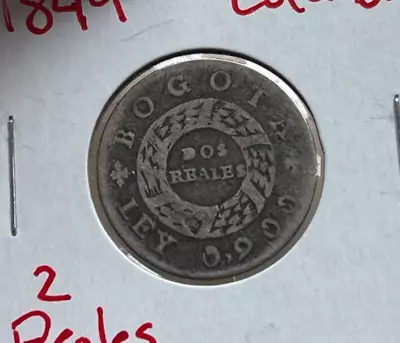 1849 Colombia Nueva Granada 2 Reales - Bogota • $25