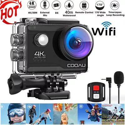 4K Action Camera Waterproof WIFI Sports Camera Underwater Camera 24MP • $78.99