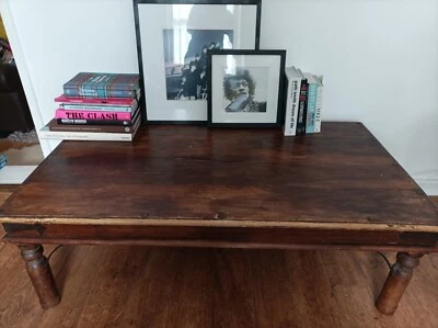 £99.99 • Buy Solid Wood Indian / Moroccan /Rustic  Style  Large Coffee Table