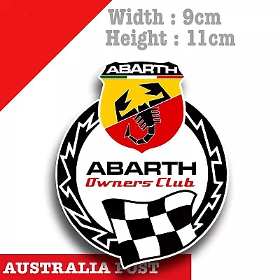 ABARTH Owner Club Badge Vinyl  Sticker  • $7