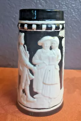 Black And White Ceramic Stein 6 Inches • $7